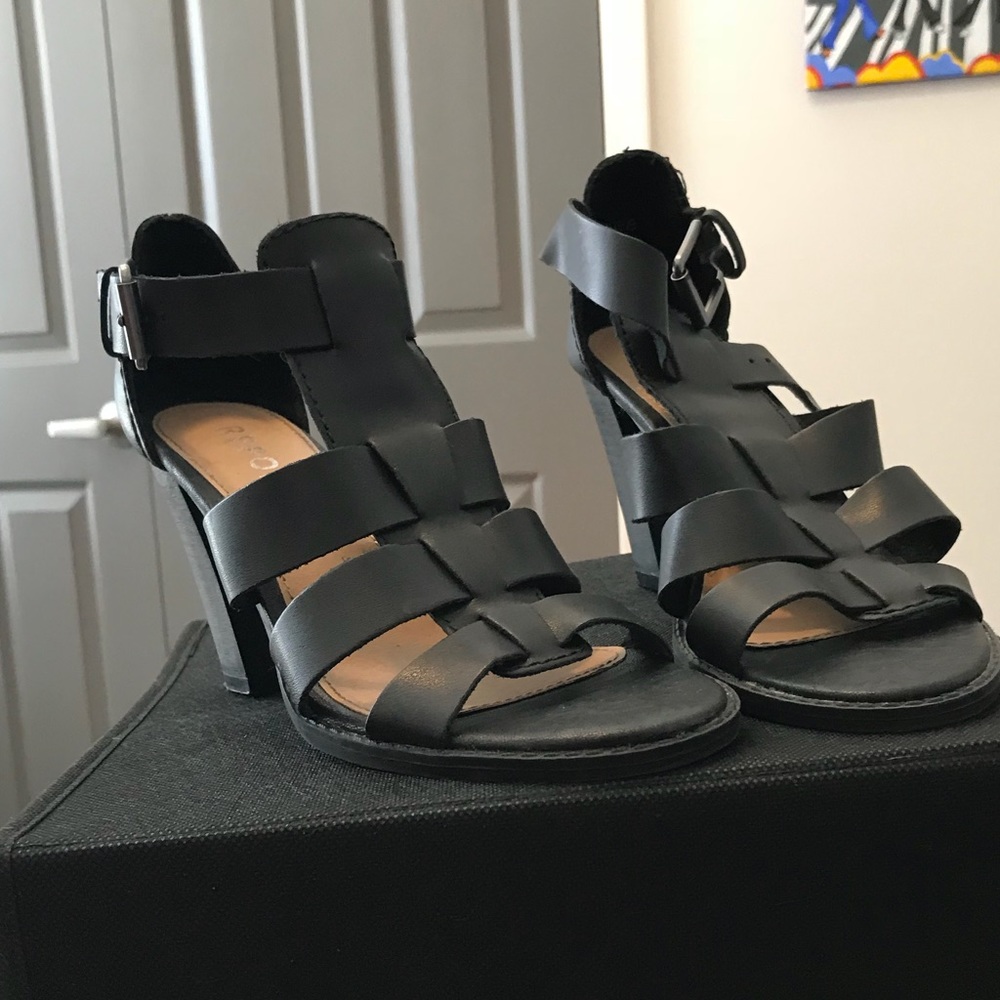 Black Strappy Heels